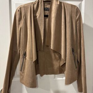 Bagatelle faux-suede drape front Blazer/ jacket